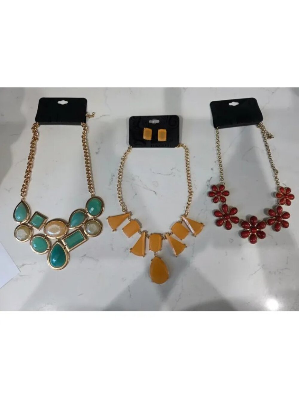 Lot of 3 New Necklaces & 1 pair of matching Earrings